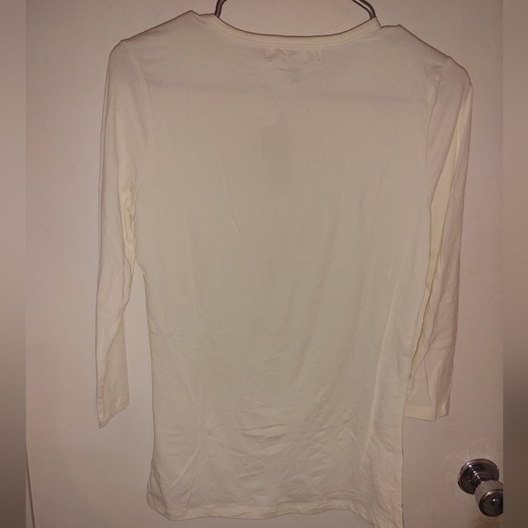 Michael Kors long sleeve top gold MK studded circle logo Sz.S NWT - Picture 4 of 6